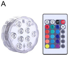 (2 STÜCKE) Tauchbare LED-Leuchten RGB Multicolor Ändern Wasserdichte Lampe & Fernbedienung