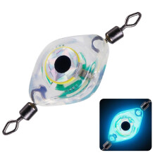 (Blu) Luce da pesca a LED lampeggiante, luce da pesca girevole a 360 per attirare i pesci in profondità