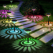 Luci stradali luminose a energia solare, confezione da 8, cambio colore + luci stradali a LED bianco