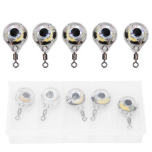 5 pezzi LED luce subacquea da pesca a forma di occhio lampada notturna esca attrattiva strumento esca
