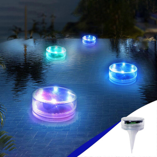 New Solar Submersible Light Led Remote Control Floating Light Courtyard Decoration Underground Light 1