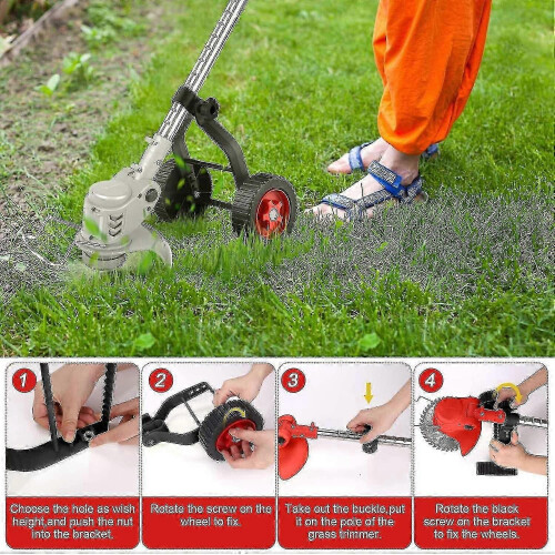 Rasenmäher Räder Einstellbar Für Unkraut Esser Gras Cutter String Trimmer Teile 2