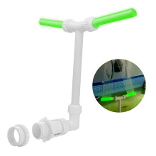 (Fluorescent double h)Water Fountain Single/Double Spray Adjustable Swimming Pool Waterfall Fountain