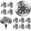 Ground Lights, 12 Pack 8 Led Solar In-ground Lights, Waterproof , Cool White 1