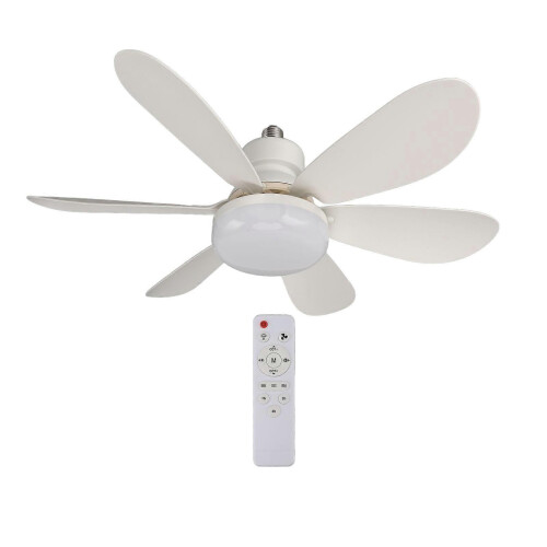 Remote Control E26/E27 Base Dimmable Ceiling Fan with Light for Garage Bathroom Bedroom Kitchen 1