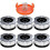 6-piece trimmer spool, 1.65 mm, with 9 m cutting cord, including 1 replacement spool cap and 1 replacement 1