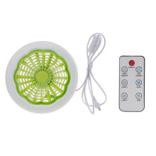 Ventilatore da scrivania a LED (verde) con cavo di alimentazione e telecomando, ventola di raffreddamento