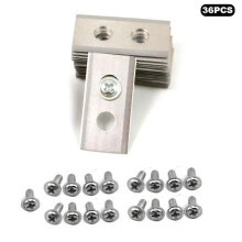 (Silber) 36 Stück für Worx Landroid Roboter-Rasenmäher Edelstahl-Ersatzklingen, 36 x 18 x 0,9 mm