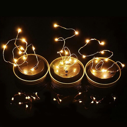 (Yellow)LED Light Solar For Lid Insert Color Changing Garden Decor MR @373 2
