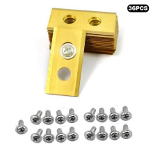 (Gold) 36 Stück für Worx Landroid Roboter-Rasenmäher, Ersatzklingen aus Edelstahl, 36 x 18 x 0,9 mm