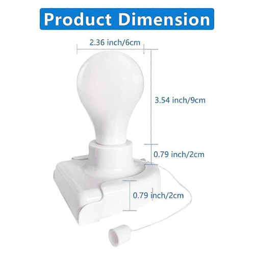 2 Pack Stick Up Battery Operated Light Bulb, Closet Light Bulb, Self Adhesive Wall Mounted Light Fix 2