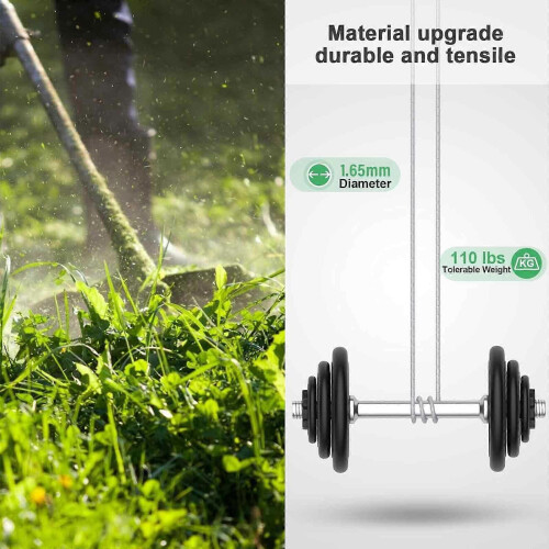 8 Pcs Dual Weed Wacker String for Greenworks Trimmers and Spool Caps 2