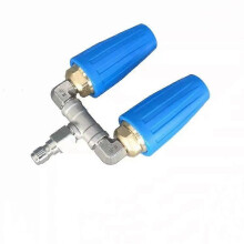 Hochdruckreiniger-Rotationsdüse, Dual-Turbo-Düse für Hochdruckreiniger mit 1/4-Zoll-Schnellanschluss,