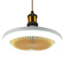 Ventilatore da soffitto con luce 30W, alloggiamento in ABS, 9,8 pollici, 2 in 1, bianco E27, mini ventilatore