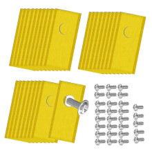 (Gold-Gold)30Pcs for Worx Landroid Robotic Lawn Mower Stainless Steel Replacement Blades, 36.2x18mm