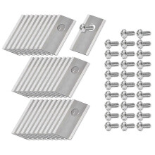 (Silver-Silver)30Pcs for Worx Landroid Robotic Lawn Mower Stainless Steel Replacement Blades, 36.2x18mm