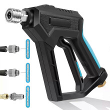 Hochdruckreinigerpistole mit drehbarem Hochdruckreinigergriff, 1/4-Zoll-Schnellanschlussadapter, 3/8-Zoll-Stecker