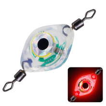 Luce da pesca a LED lampeggiante (rossa) con rotazione a 360, luce da pesca girevole per attirare i