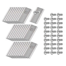 (Silver)30Pcs Compatible For Honda Miimo Robotic Lawn Mower Stainless Steel Replacement Blades, 39.2x17.5mm