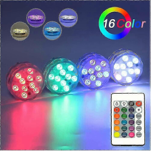Underwater Light, 2 Pack Pool Light, 10 Leds Pool Lights Magnetic 2