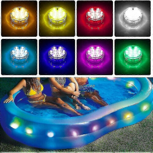 Underwater Light, 2 Pack Pool Light, 10 Leds Pool Lights Magnetic 1