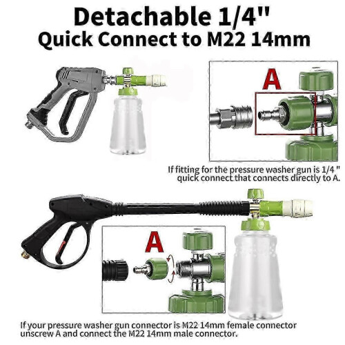 Foam Blaster Attachment for Pressure Washer with Multiple Nozzles 2