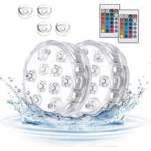 Underwater Light, 2 Pack Pool Light, 10 Leds Pool Lights Magnetic