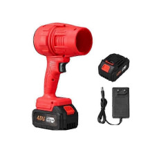 (Spina UE - Rosso) Adatto per soffiatore per foglie senza fili Seese Soffiatore a getto turbo portatile