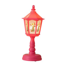 (Pink)Vintage Christmas Lanterns Santa Decorative LED Night Light for Home Party Wedding Indoor Outdoor