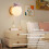 (Modello Coniglio - Rosa) Lampada da parete moderna a LED cablata dimmerabile per camera da letto dei 4