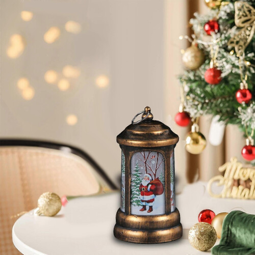 (2 Pcs)Festive Tabletop Lantern Holiday Glow Light Plastic Compact Size Decorative Lamp 1