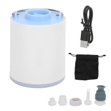 (Blue)Pet Outdoor Air Mini Portable Lighting Dual Purpose Camp Light Outdoor Air Cushion Electric Pump