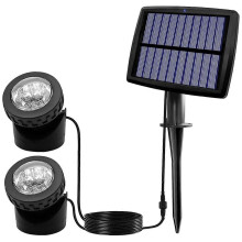 (A)Solar Pond Spotlights, LED Solar Underwater Lights with Dual Waterproof Submarine Landscape Spotligh