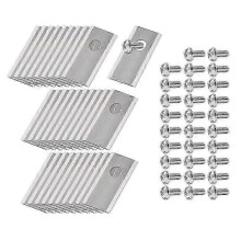 (Silver)39.2x17.5mm Stainless Steel Replacement Blades 30-Piece Set for Miimo Robotic Lawn Mower