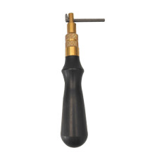 (Ebenholz Einzelfunktion) 7 in 1 Edelstahl Leder Grooving Tool Leder Groover Nähen mit Holz