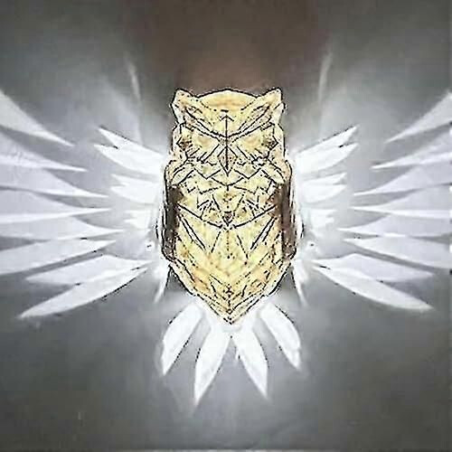 (Eagle and owl)Owl Wall Light, Bald Eagle Wall Light, 2Pcs 3D Animals LED Wall Lights, Battery Operated 1