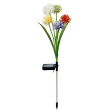 (1 pack)Solar Garden Llights - Led Dandelion Flowers Outdoor Garden Decorative, 5 Heads Waterproof Colorful