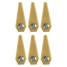 (Gold-Gold)6Pcs For Bosch Indego Grass Trimmer Electric Lawn Mower Stainless Steel Blades
