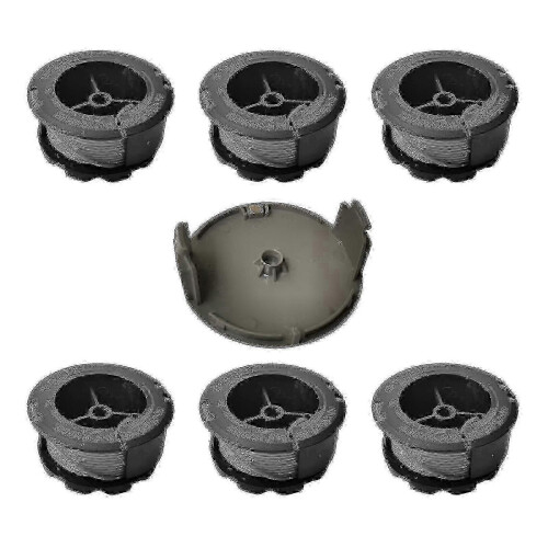 (6 spools 1 cap)Bosch Universal Grasscut Trimmer Spool Replacement 4 Spools 1 Cap F016800570