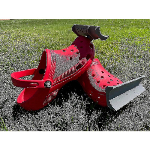 (Grey)1 Pair Snow Plow For Crocs Accessory - Snow Plow Croc Charm Attachment Banmo 2