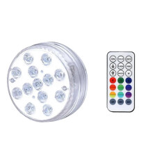 (1 lamp 1 remote)Underwater Swimming Pool Lights 13 LED Submersible Magnetic Pond Fountain Lights, IP68