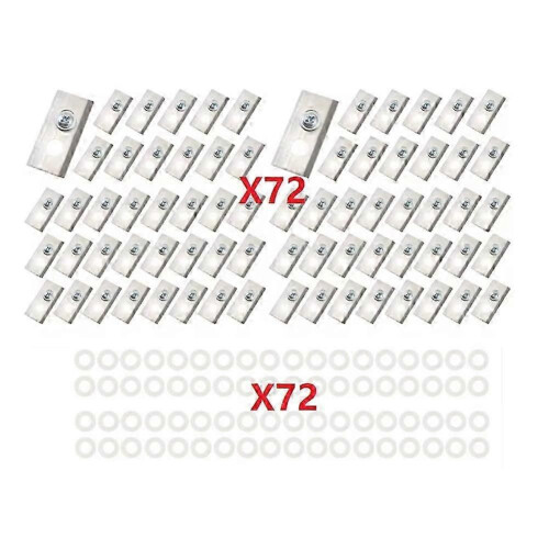 (Silver)Luba Yuka robotic mower replacement blades 72 pcs 1
