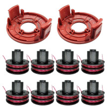 (8 Spool + 2 Spool Cap)Grass Trimmer Replacement Spool with Cap, Compatible with 350 450 550 Models,