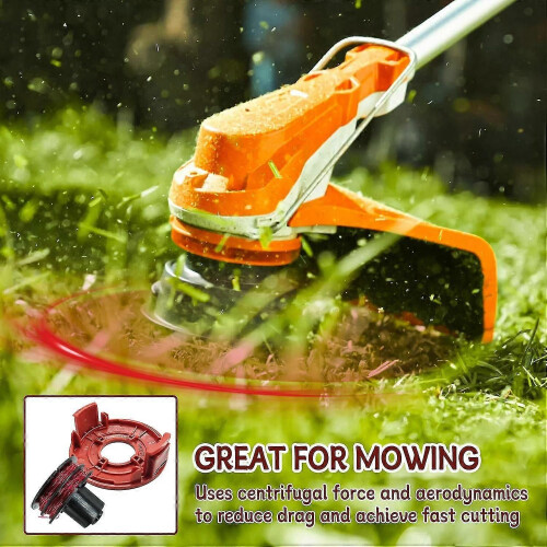 (8 Spool + 2 Spool Cap)Grass Trimmer Replacement Spool with Cap, Compatible with 350 450 550 Models, 1