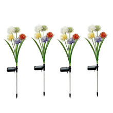(4 pack)Solar Dandelion Flowers LED Outdoor Lights IP65 Waterproof 5 Heads Per Bundle for Home Park