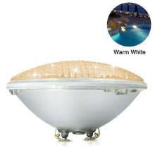 (Warm White)LED PAR56 Underwater Pool Lighting 18W 12V AC/DC IP68 Waterproof Swim Pool Lights for Outdoor