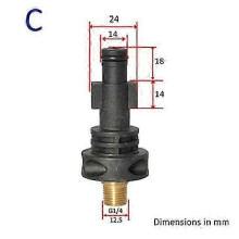 (Grau) Schnee Foam Lance Adapter Schaum Düse Armaturen für Lavor Elitech Sterwins Vax Hammerflex Karcher