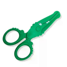 (Groen)1 Stuk Cartoons Mini Schaar Plastic Kleuterschool Handleiding Ronde Kop Veiligheidsschaar