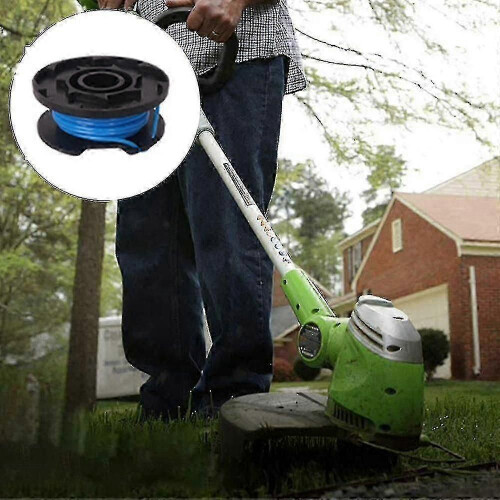(6 Spool 2 Cap)Trimmer Replacement Spool Line Include 2 Trimmer Cap Compatible Ryobi One+ Ac14rl3a 18v, 2