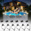 (White light)6 Pcs Solar Framed Pool Light, Pool Enclosure Lighting for Above Ground Pool 3